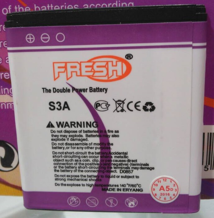 BATERAI FRESH DOBEL POWER ADVAN S3A 3000 MAH